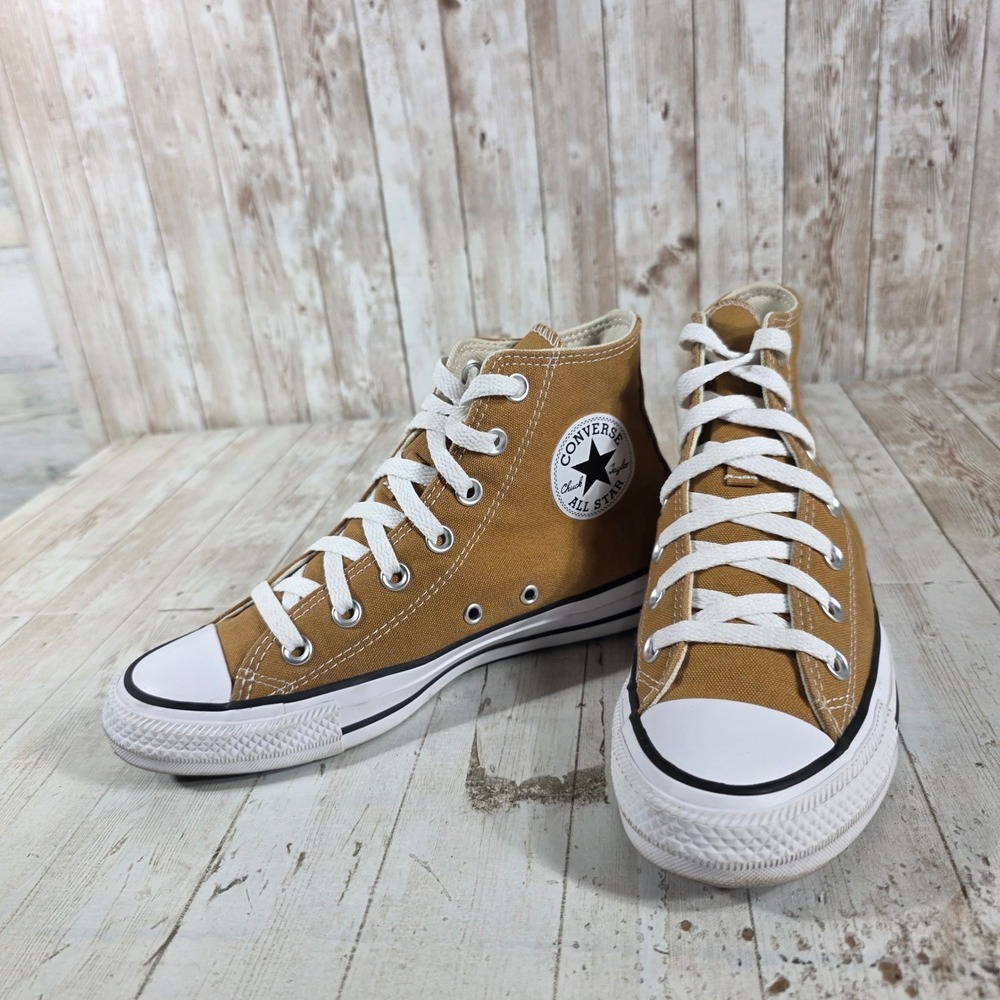 Converse Chuck Taylor All Star High Top Dark Mustard Brown Sneakers Womens 7 - Picture 7 of 8